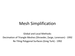 Mesh Simplification - Stanford University