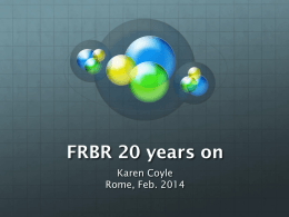 FRBR 20 years on - E-LIS