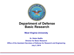 Department of DefenseBasic Research