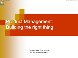 Product Management Description