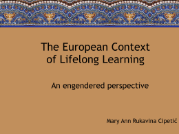 The European Context of Lifelong Learning