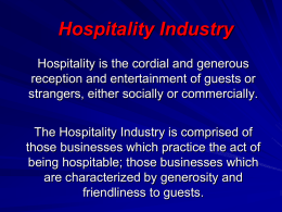 Overview of Hospitality Industry