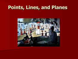 1.1 Points, Lines and Planes