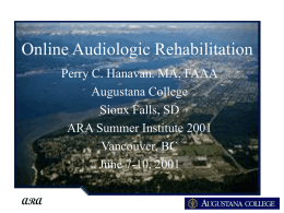 Online Audiologic Rehabilitation