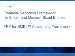 FRF for SMEs™ PowerPoint to Introduce Framework to