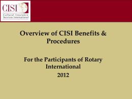 for a Rotary Insurance Overview