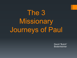 PowerPoint Presentation - Missionary Journeys Of Paul