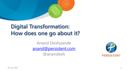 Digital Transformation:How does one go about it?