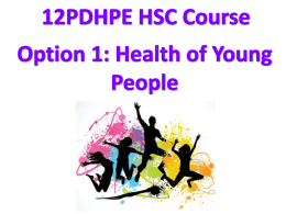 Option 1: Health of Young People