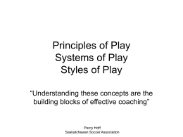Principles of Play - NWT Soccer Association