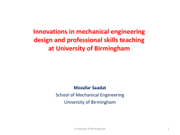Innovations in mechanical engineering design and