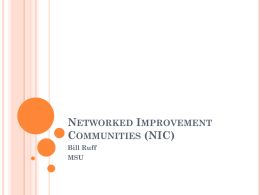 Networked Improvement Communities