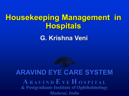Housekeeping Management in Eye Hospital