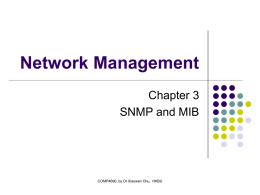 Network Management - Department of Computer Science, HKBU