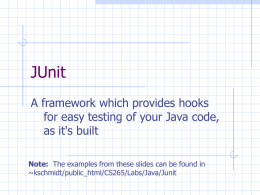 Lecture 6: Java Odds and Ends