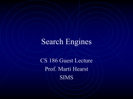 Search Engines - University of California, Berkeley