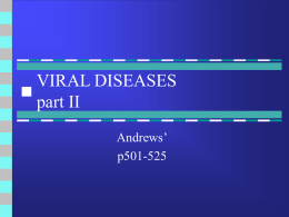 VIRAL DISEASES part II - A.T. Still University