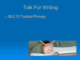 Nottinghamshire Talk for Writing Project