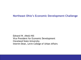 Northeast Ohio&rsquo;s Economic Development Challenge
