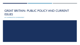 Great Britain- Public Policy and Current Issues