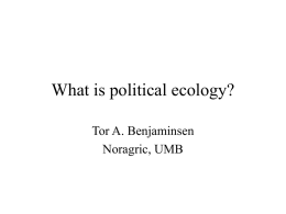 What is political ecology?