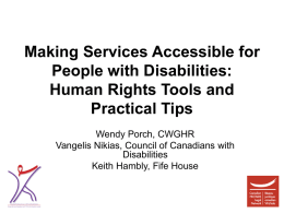 Making Services Accessible for People with Disabilities