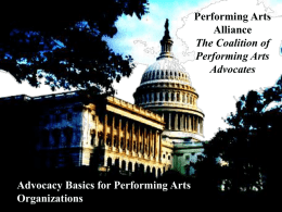 Performing Arts Alliance The Coalition of Performing Arts