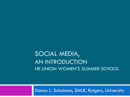 Social Media - School of Management and Labor Relations