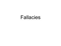 Fallacies - Sallymundo.com