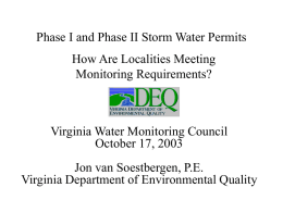 Phase I and Phase II Stormwater Permits