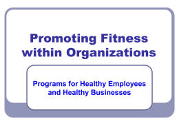 Health Promotion Programs that Work