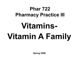 Phar 722 Pharmacy Practice III