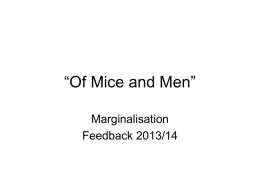 Of Mice and Men”