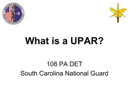 What is a UPAR? - SCNG | South Carolina National Guard