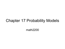 Chapter 17 Probability Models - Washington University in