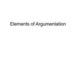 Elements of Argumentation