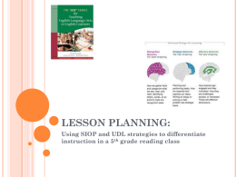 Lesson Planning: - Donna Girardi-Reed