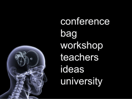 conference bag workshop teachers ideas university