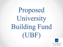 University of Alaska Building Fund Concepts