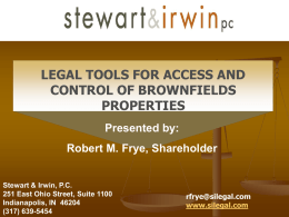 LEGAL TOOLS FOR ACCESS AND CONTROL OF …