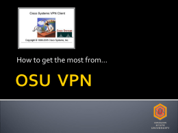 OSU VPN - Oregon State University