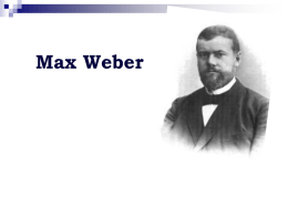 Max weber - Centenary College of Louisiana