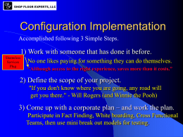 SyteLine Configuration Implementation Steps