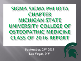 Sigma Sigma Phi Iota Chapter Michigan State University