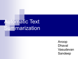 Automatic Text Summarization - Bogor Agricultural University