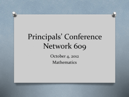Principals’ Conference - Children First Network 609