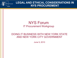 Title Arial 40 pts - The NYS Forum, Inc