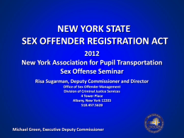 2011 New York State Police Sex Offense Seminar