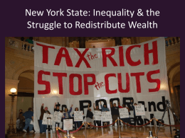New York State Inequality & the Struggle for Redistribution