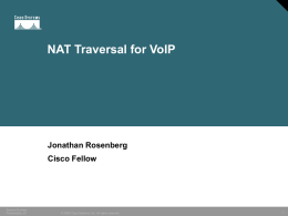 NAT Traversal for VoIP